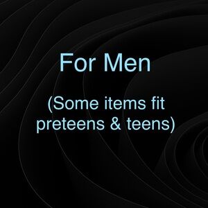 Section for men items